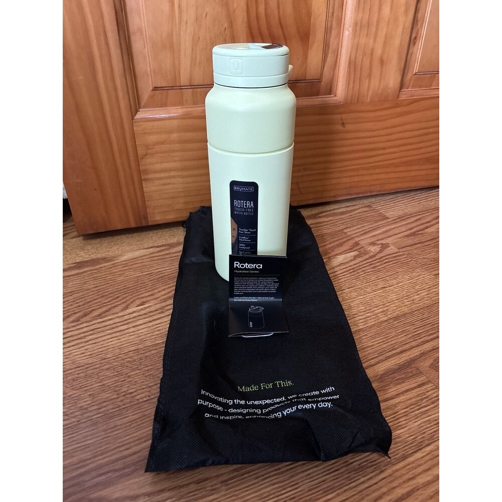 Brand New Brumate Rotera Touch Free Water Bottle 35 oz Prickly Pear With Straw